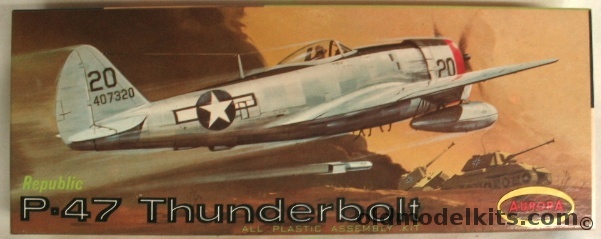 Aurora 1/53 Republic P-47 D Thunderbolt, 81-79 plastic model kit